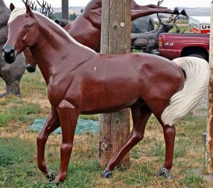arab horse aluminum statue