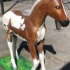 painted colt aluminum statue