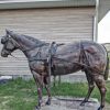 quarter horse aluminum statue with harness